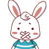 38 Pure small white rabbit emoticons emoji download