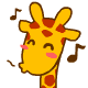 30 Cute cartoon giraffes gif emoticons emoji download