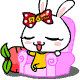 24 Super cute baby rabbit emoticons download