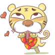 175 Happy cartoon tiger emoticons download