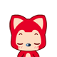 Lovely red fox emoticons emoji download