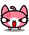 Cute cartoon pink cat emoticons emoji download