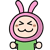 15 Super cute baby rabbit Emoticons and Emoji Gif Downloads