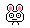 50 Pixels small white rabbit Free emoji downloads