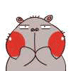 Hello Hippopotamus emoticons emoji download