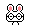 50 Pixels small white rabbit Free emoji downloads