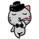 19 Cute little grey cat Emoticons Gifs Downloads