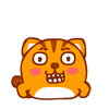 Lovely little tiger emoticons free animated