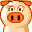 40 Super cute pig animated emoticons