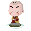 Lovely Chinese monk animated emoticons&emoji
