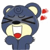 Violent bear animated emoticons