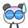 Glasses panda animated emoticons downloads