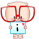 Wear glasses of the pig animated emoticons