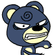 Violent bear animated emoticons