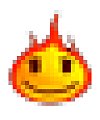 Flame smiling face animated emoticons
