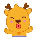 Play cute deer twitter emoticons