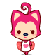 Pink fox play cute animated emoticons downloads