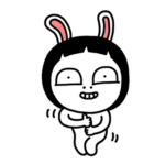 Lovely rabbit crazy emoticons