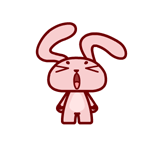 Long ear rabbit play innocent emoticons