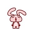 Long ear rabbit play innocent emoticons