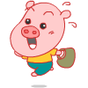 Happy pigs funny animated emoticons