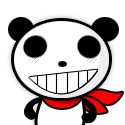 The panda superman free animated emoticons