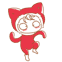 Red suit girl animated emoticons