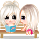 Beautiful twin girls funny animated emoticons