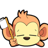 Naughty monkey communicator emoticons