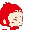 Red lovely monkey emoticons