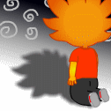 Flame boy funny animated emoticons