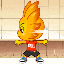 Flame boy funny animated emoticons