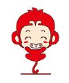 Red lovely monkey emoticons