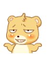 Lovely pet bear funny animated emoticons