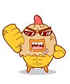 Muscle chicken office communicator emoticons
