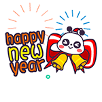 Merry Christmas the panda Emoticons Downloads