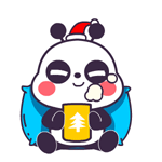 Merry Christmas the panda Emoticons Downloads