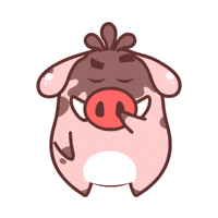 36 Lovely fat boar animated chat symbol