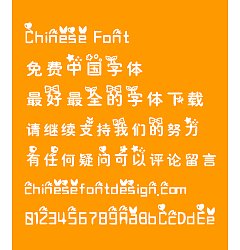 Permalink to Lovely rabbit ears bowknot Font-Simplified Chinese
