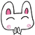 49 MEEMO Cartoon rabbit Super cute emoji