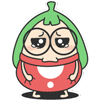 Lovely cartoon strawberry emoji download
