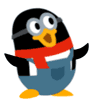 8 Big eyes penguin QQ emoji gifs