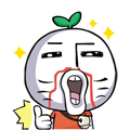 30 Funny green radish head emoji download