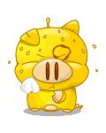 12 Lovely golden pig baby emoji gifs