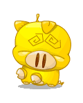 12 Lovely golden pig baby emoji gifs
