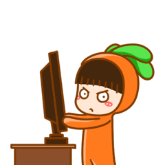 24 Funny carrots girl emoji gifs
