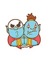 19 funny two-headed monster emoji gifs