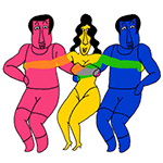 16 Funny color people emoji gifs