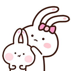 24 Super cute rabbit emoji emoticons