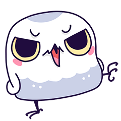 16 Super funny white owl emoji gifs